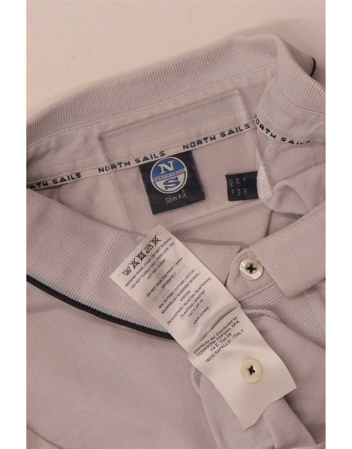 North Sails Herre Slim Fit Polo Shirt XL Grå Bomuld