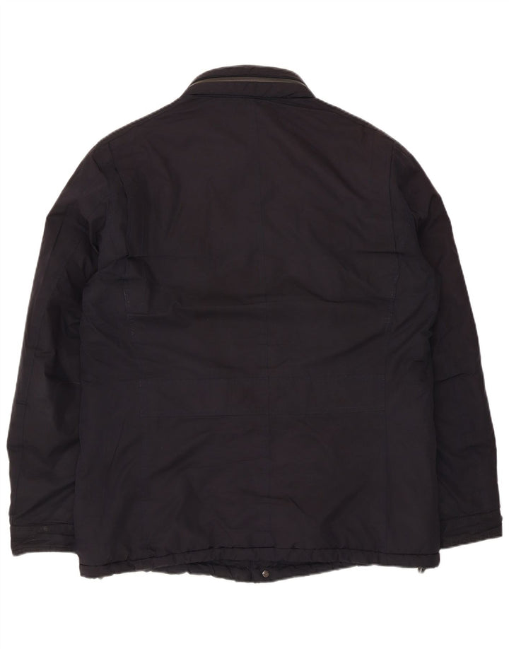Massimo Dutti Herre Hooded Windbreaker Coat UK 40 Large Navy Blue