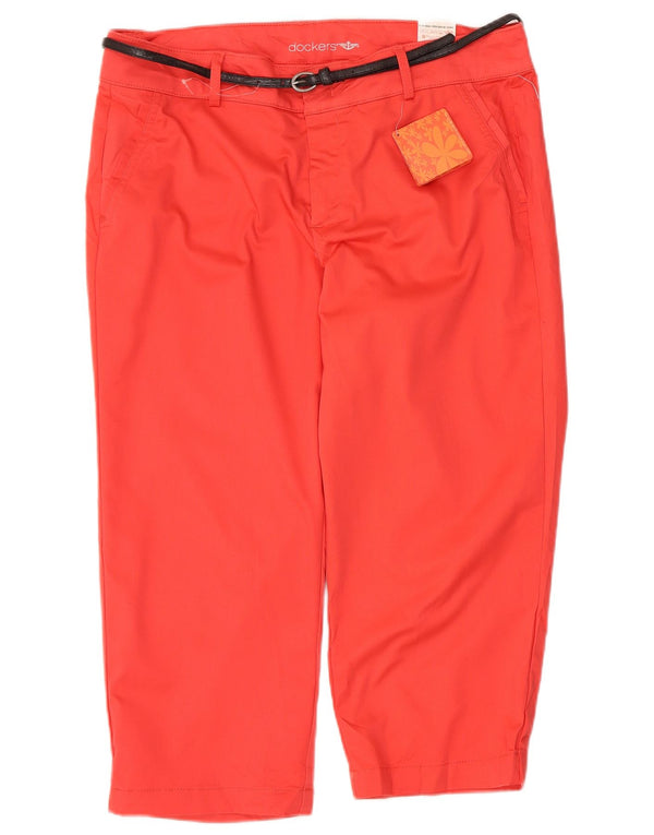 Dockers Dame Capri Bukser US 12 Large W34 L20 Rød Bomuld