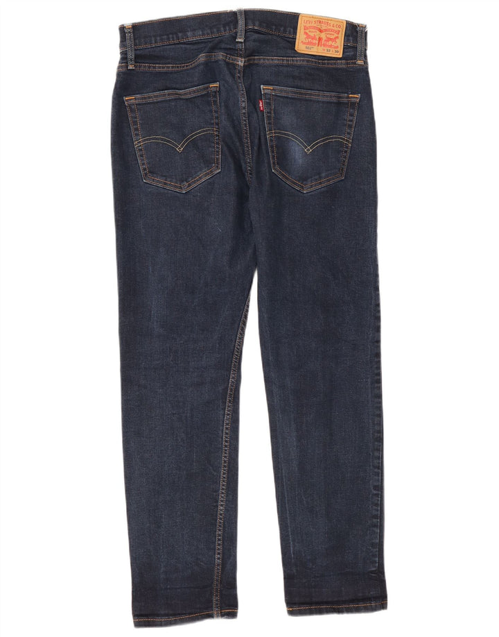 Levi's Herre 502 tilspidsede jeans W33 L30 Marineblå bomuld