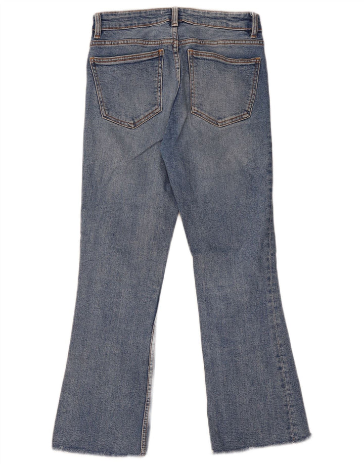 Zara Dame Flared Jeans EU 38 Small W28 L25 Blå Bomuld