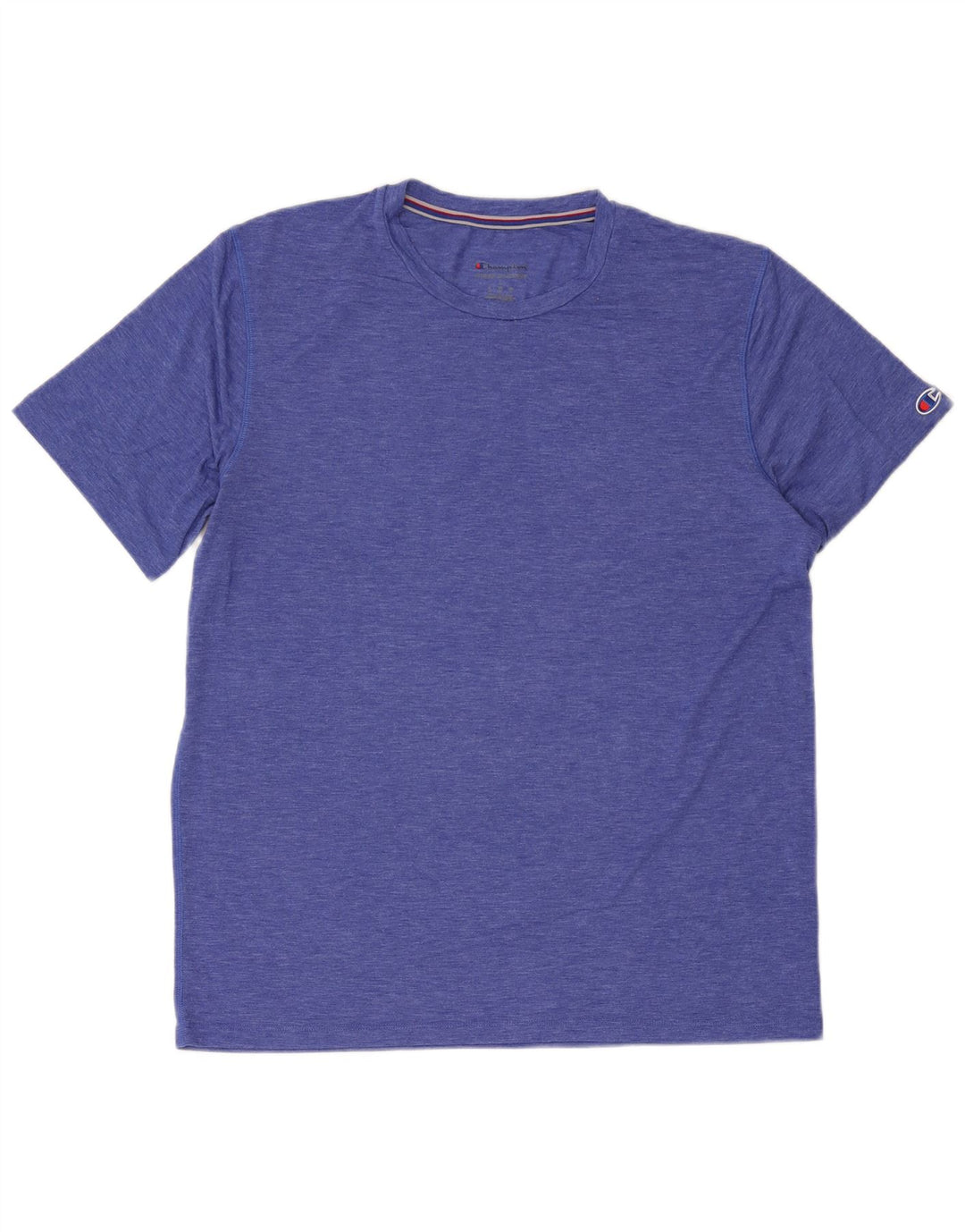 Champion Herre T-Shirt Top Stor Blå Flecked Polyester