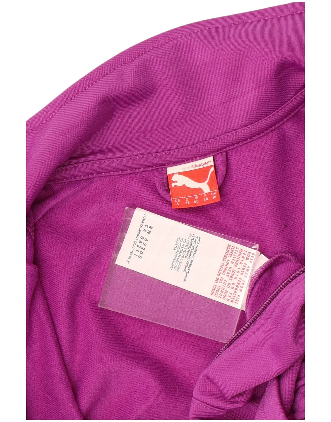 Puma træningsdragt topjakke til kvinder UK 10 Small Pink Polyester