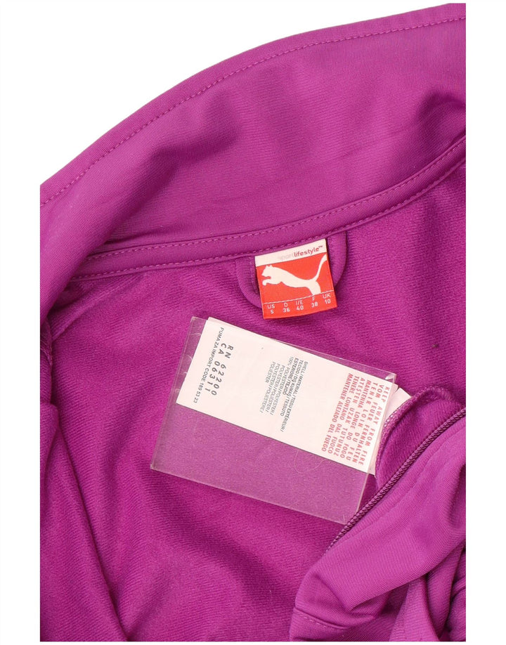 Puma træningsdragt topjakke til kvinder UK 10 Small Pink Polyester