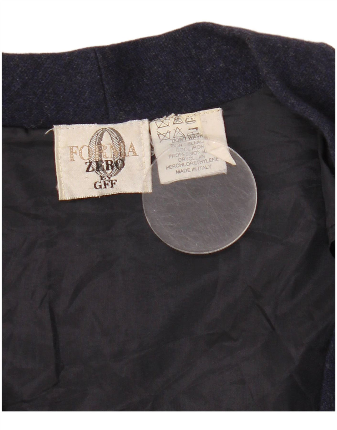 Gianfranco Ferre Dame Langærmet Skift Kjole UK 14 Medium Navy Blue