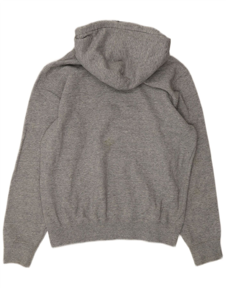 CHAMPION Mens Hoodie Jumper Small Grey Flecked Cotton