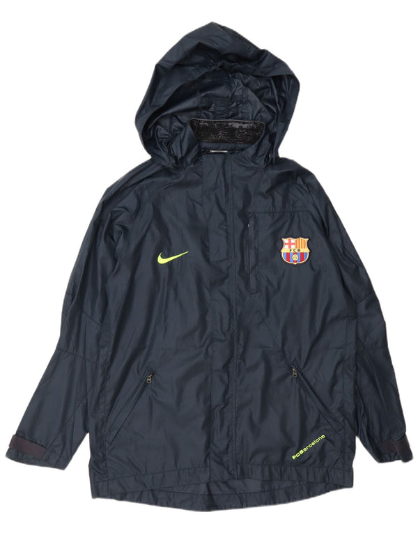 Nike Boys Barcelona Regnjakke med hætte 13-14 år XL Marineblå Polyester