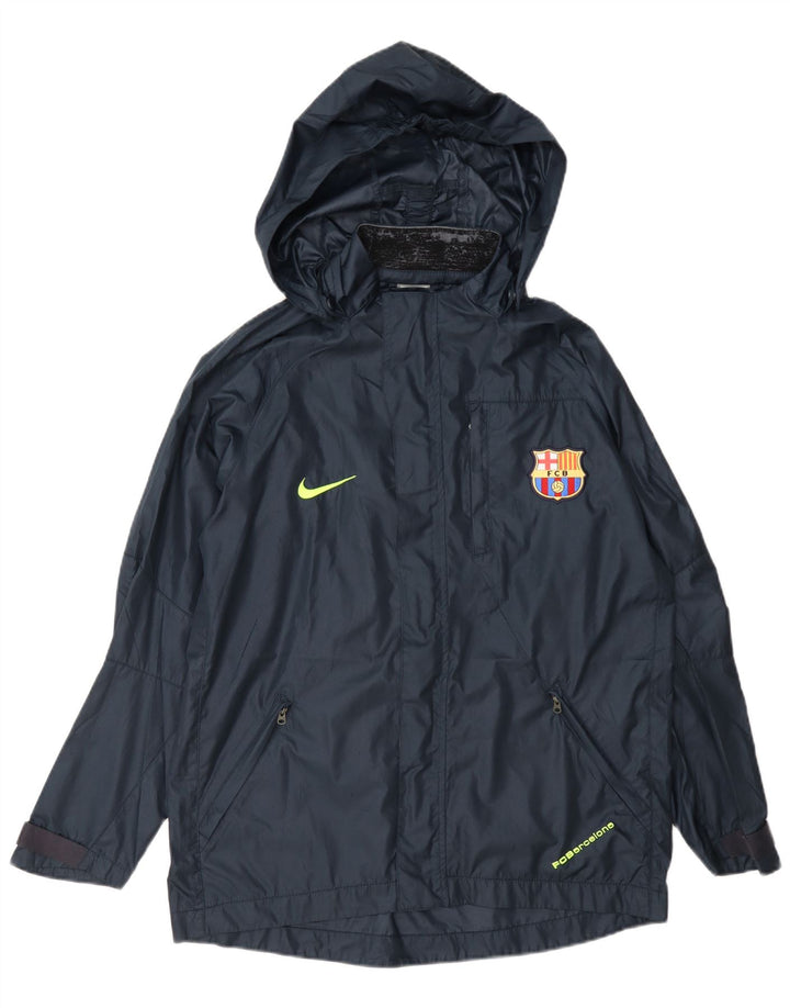 Nike Boys Barcelona Regnjakke med hætte 13-14 år XL Marineblå Polyester
