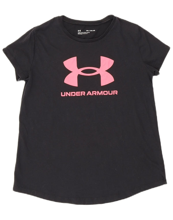 Under Armour Piger Loose Fit Grafisk T-Shirt Top 13-14 år XL Sort