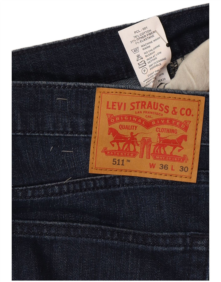 Levi's Herre 511 Slim Jeans W36 L30 Blå Bomuld