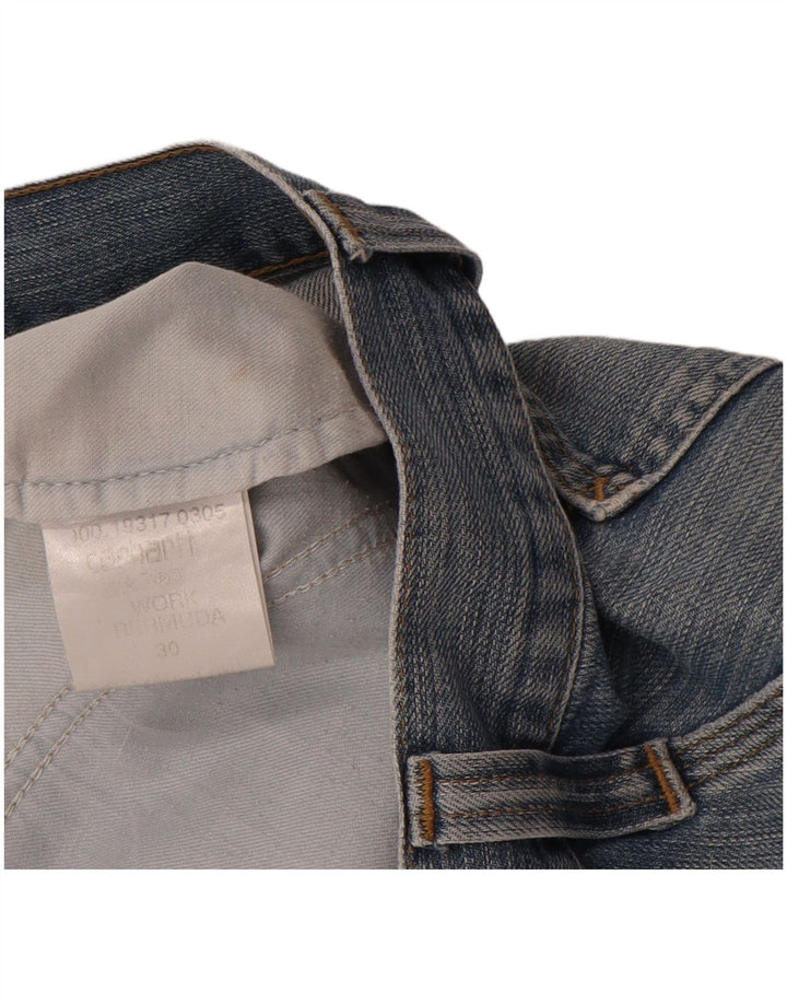 CARHARTT Herre Bermuda Denim Shorts W30 Medium Blue Bomuld