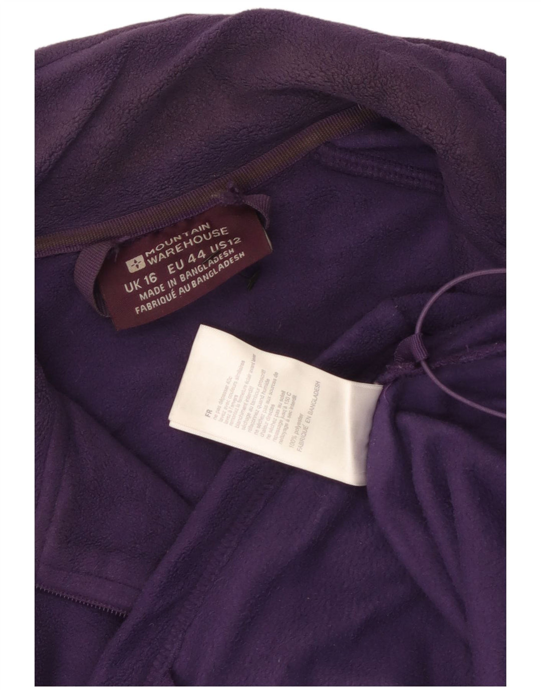 Mountain Warehouse Dame Fleecejakke UK 16 stor Lilla Polyester
