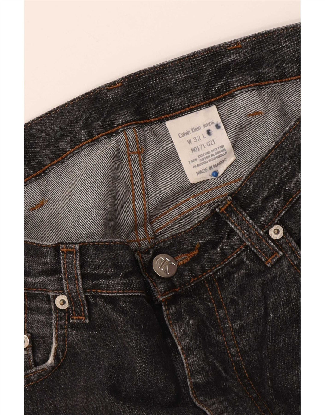 Calvin Klein Straight Jeans til mænd W32 L31 Sort bomuld