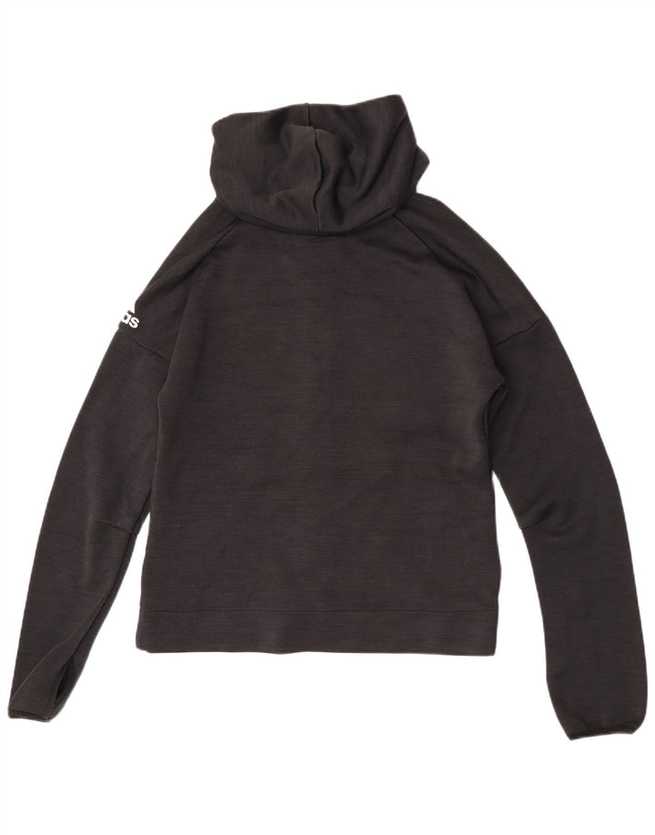 Adidas Dame Hættetrøje Sweater UK 16 Stor Sort Polyester