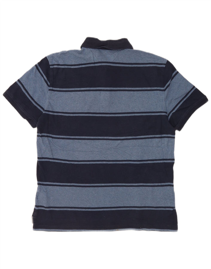 Tommy Hilfiger herre poloshirt Medium marineblå stribet bomuld