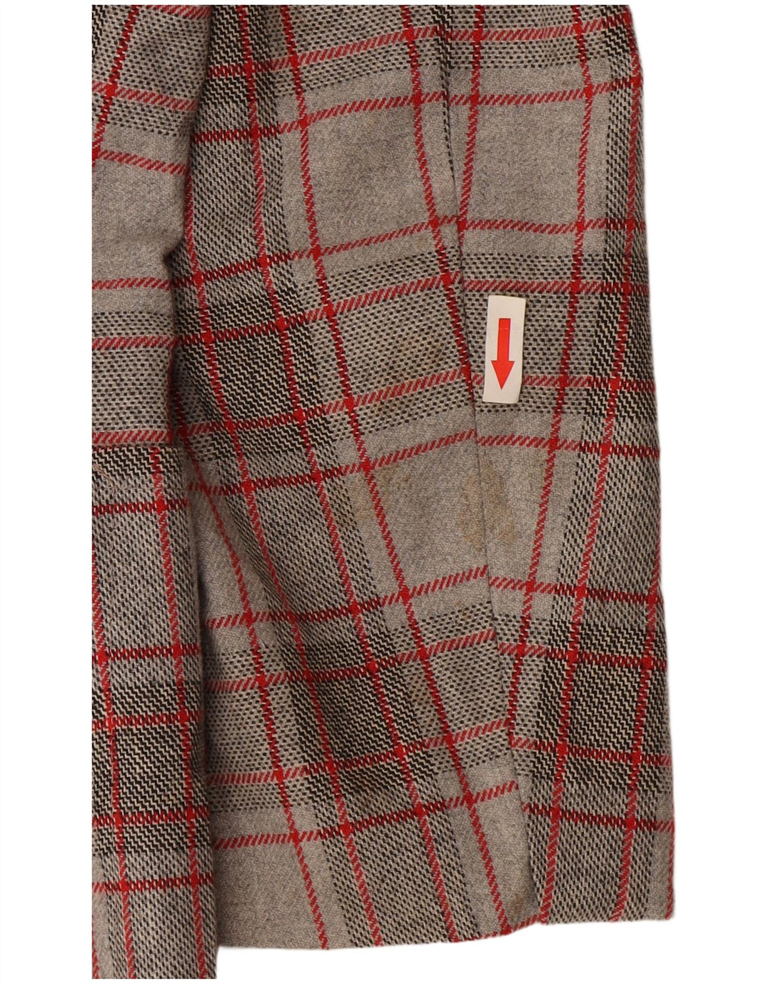 Vintage herre 2-knaps blazerjakke IT 52 XL Grå ternet