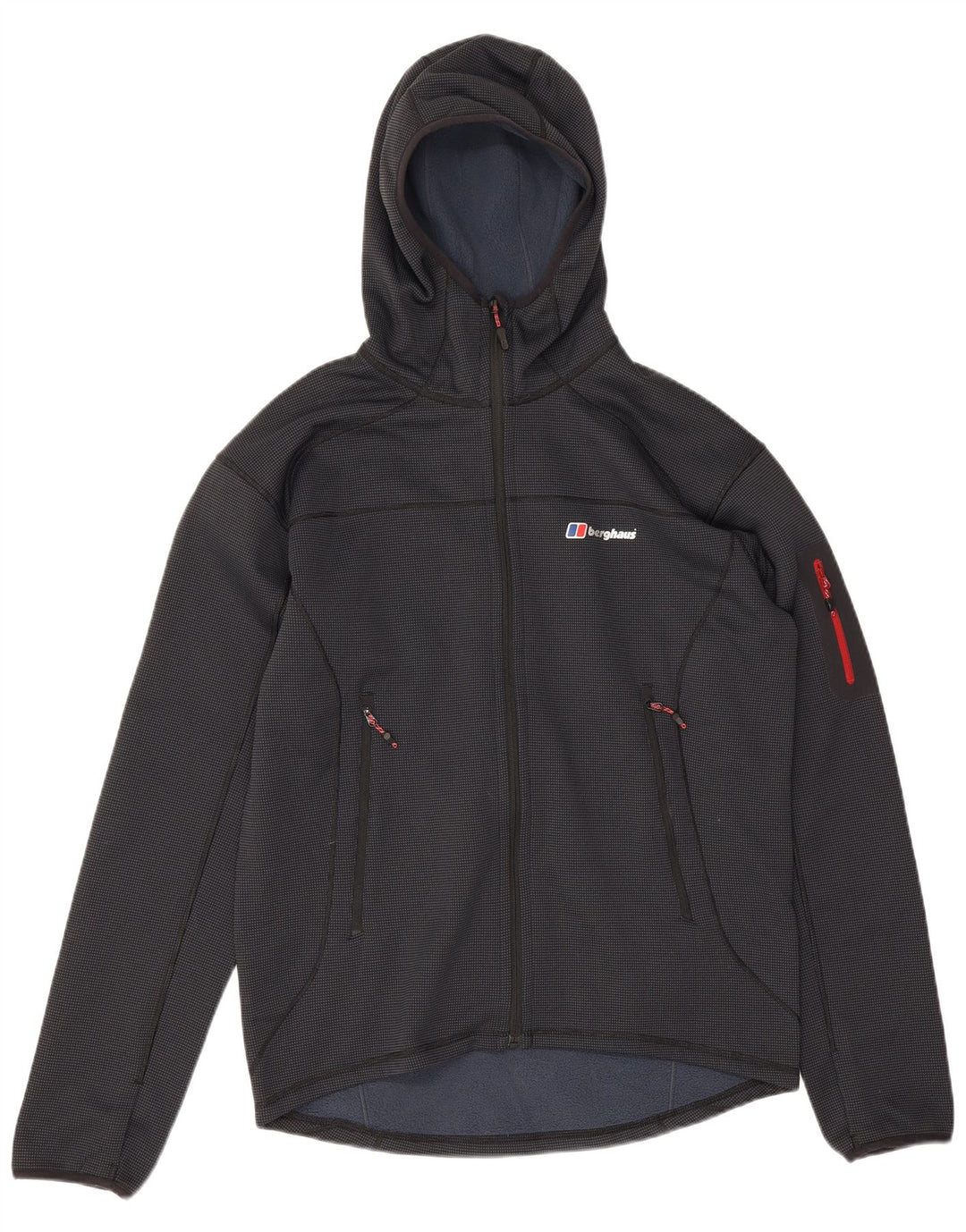 Berghaus Hættetrøje med lynlås til mænd Stor marineblå plettet polyester