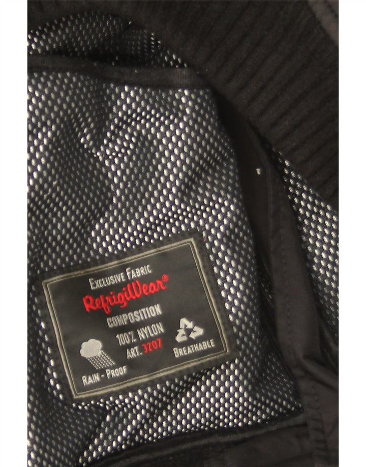 Refrigiwear Regnjakke med hætte til mænd UK 38 Medium Sort Nylon