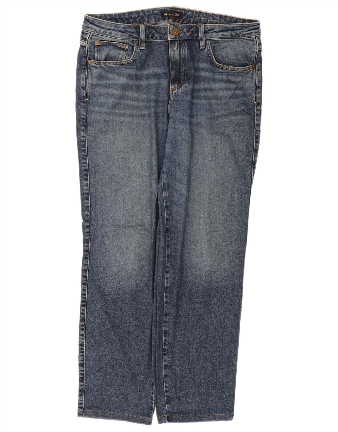 Massimo Dutti Dame Cigaret Straight Jeans EU 42 Large W32 L27 Blå