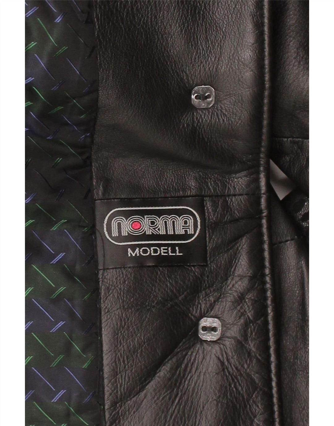 NORMA Womens Leather Coat UK 20 2XL Black Animal Print