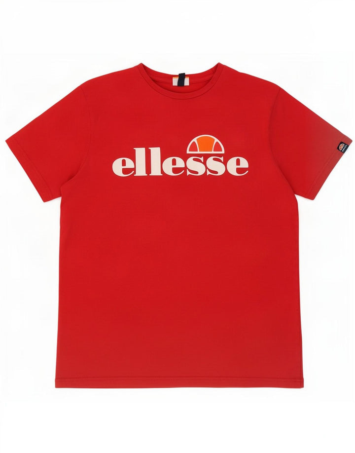 Ellesse Herre Grafisk T-Shirt Top Stor Rød