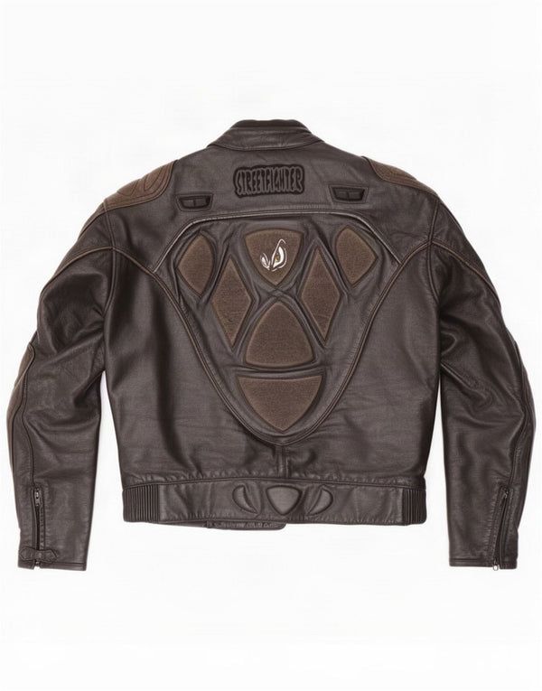Streetfighter Herre Læder Racerjakke IT 48 4XL Sort