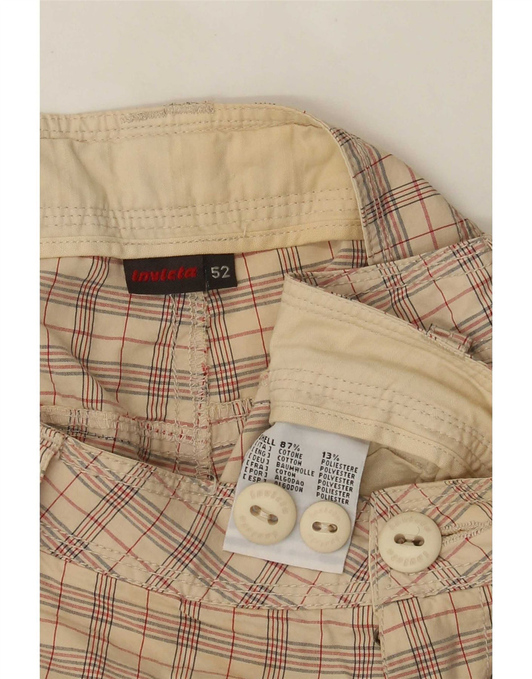 Invicta Herre Cargo Shorts IT 52 XL W36 Beige ternet bomuld