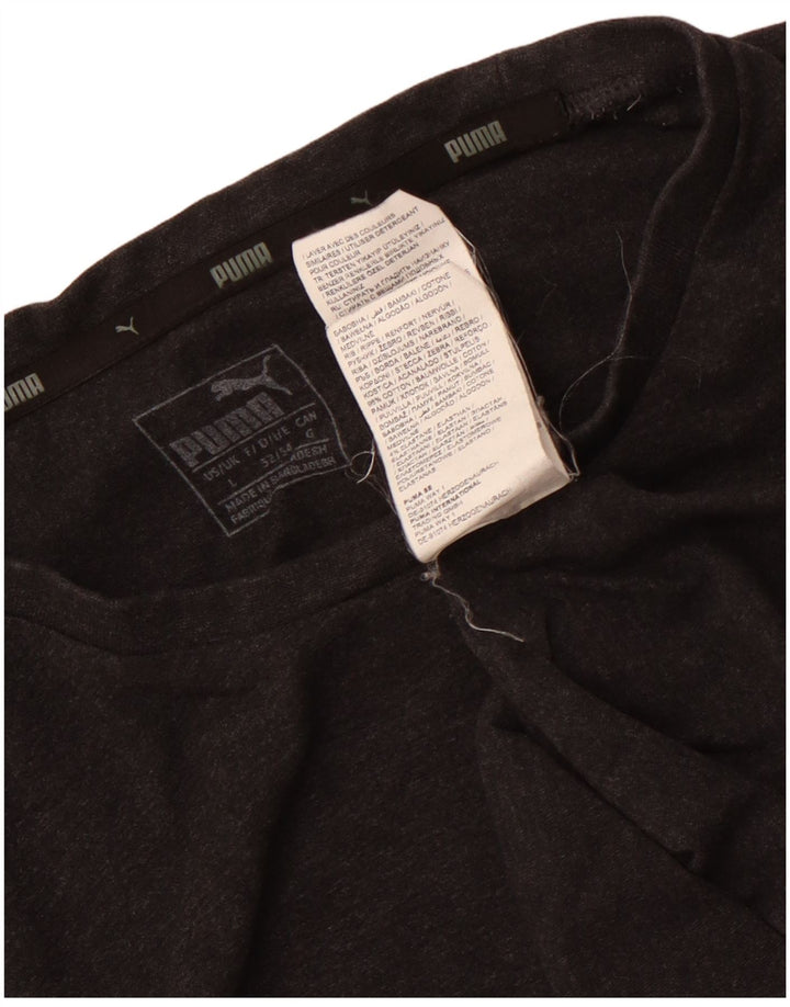 Puma Herre Grafisk T-Shirt Top Stor Grå Bomuld