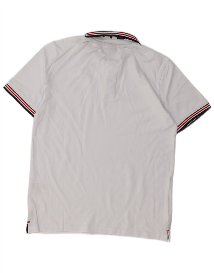 North Sails Herre Grafisk Polo Shirt Lille Hvid Bomuld