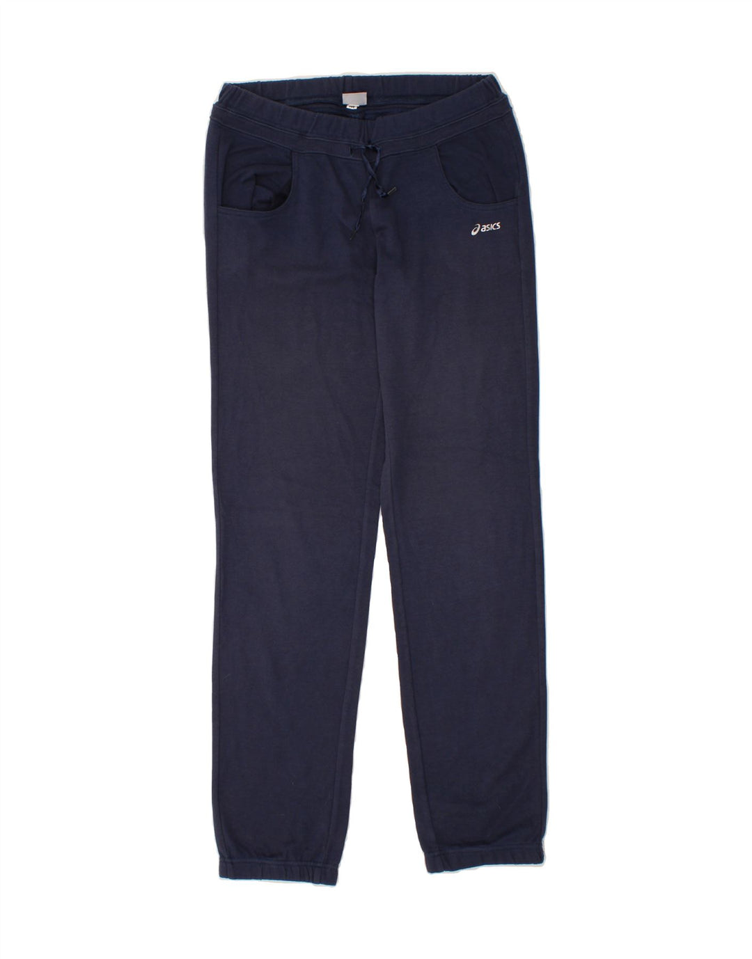 ASICS Womens Tracksuit Trousers UK 14 Medium Navy Blue Vintage Asics and Second-Hand Asics from Messina Hembry 