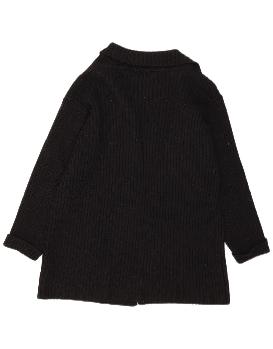 Marks & Spencer Dame Oversized Open Cardigan Sweater UK 10 Small Black