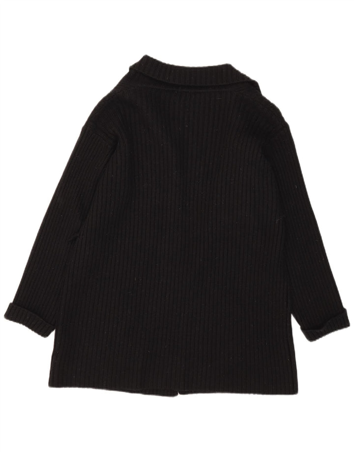 Marks & Spencer Dame Oversized Open Cardigan Sweater UK 10 Small Black