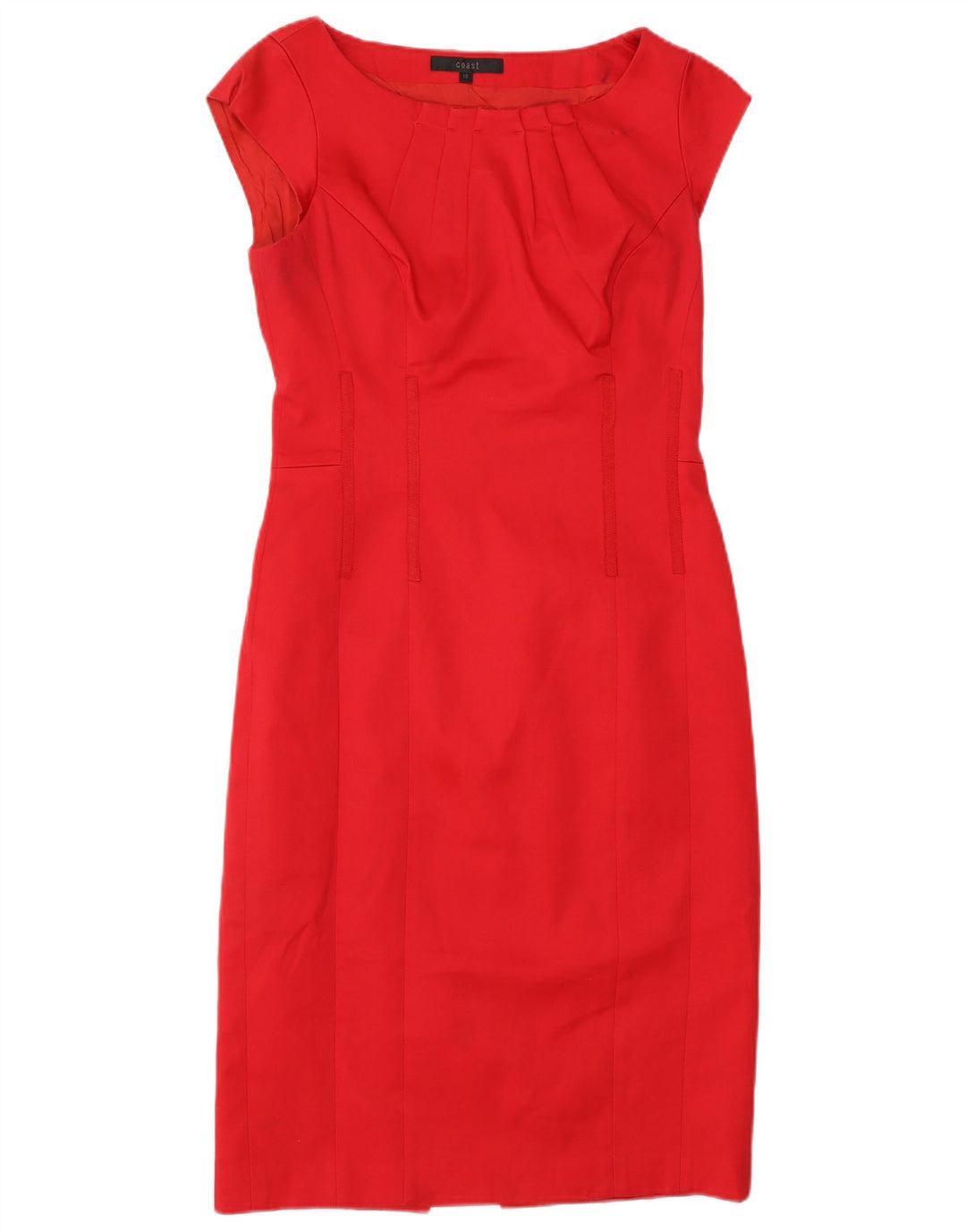 COAST Womens Sheath Dress UK 10 Small Red Bomuld