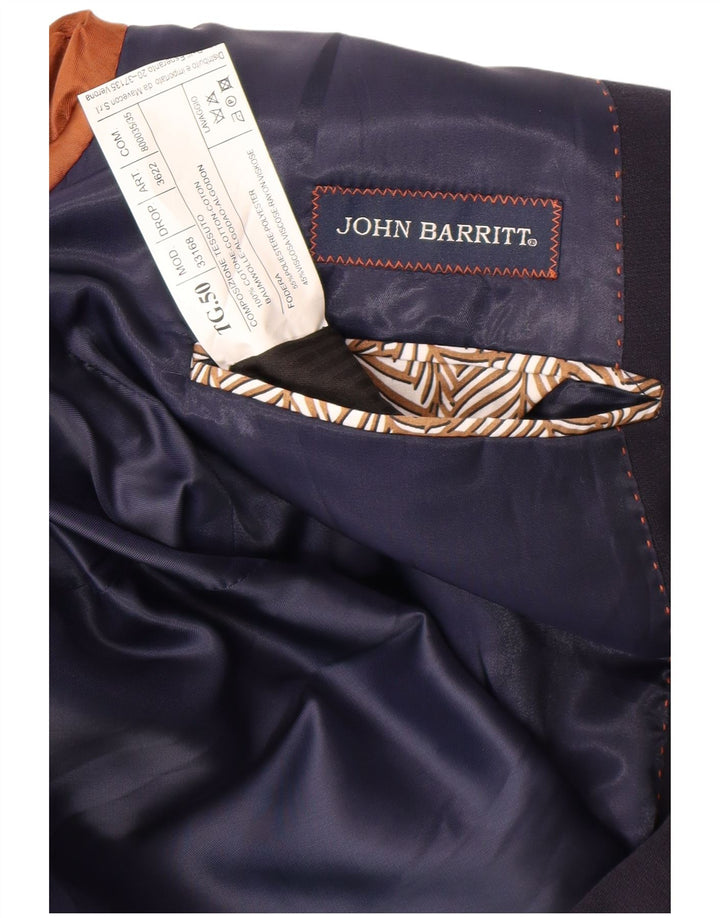 John Barritt Herre Slim Fit 2 Button Blazer Jacket UK 40 Large Navy Blue