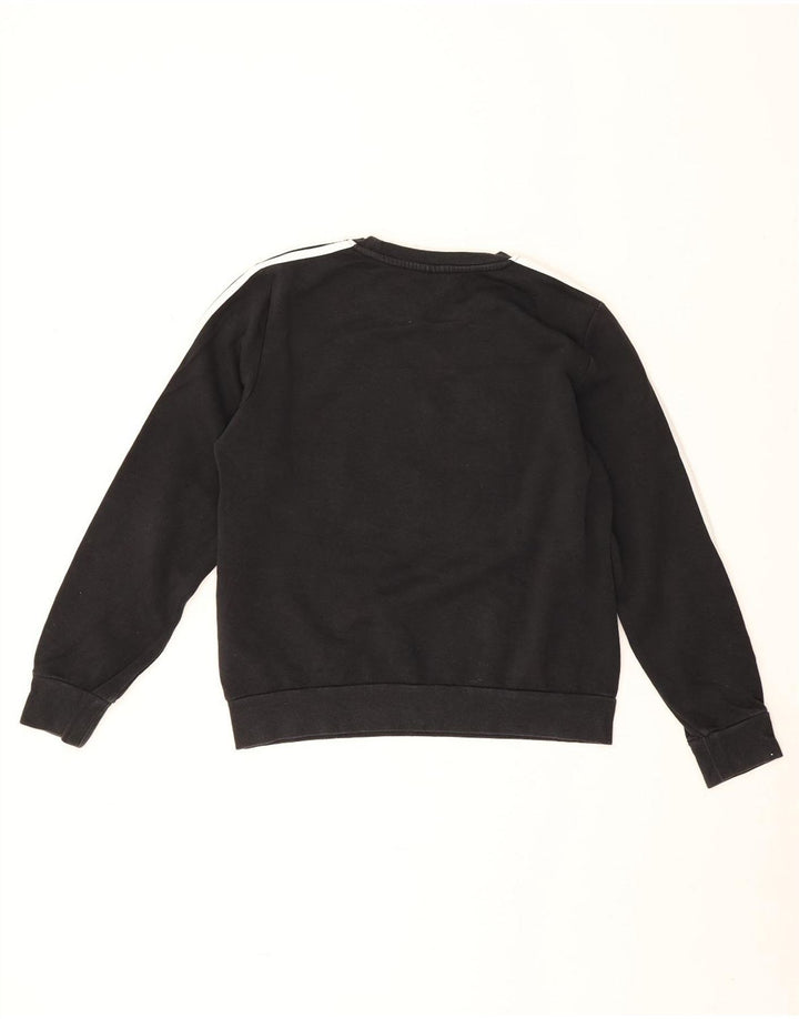 Adidas Dame Sweatshirt Jumper UK 12/14 Medium Sort Bomuld