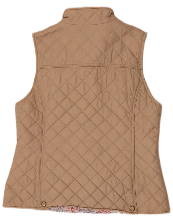 Jack Murphy Dame Quilted Gilet UK 16 Large Beige Nylon