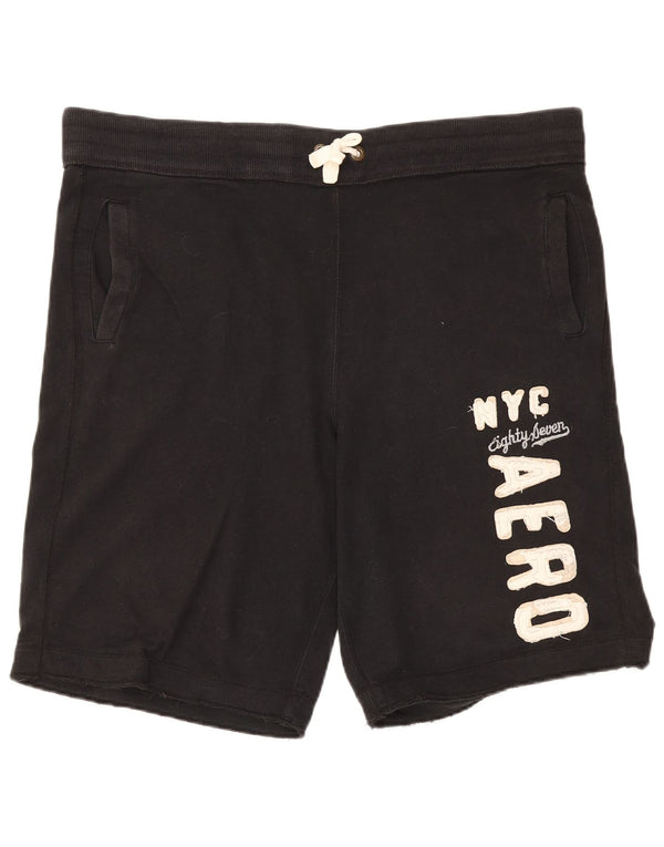 Aeropostale Herre grafiske sportsshorts XL sort bomuld