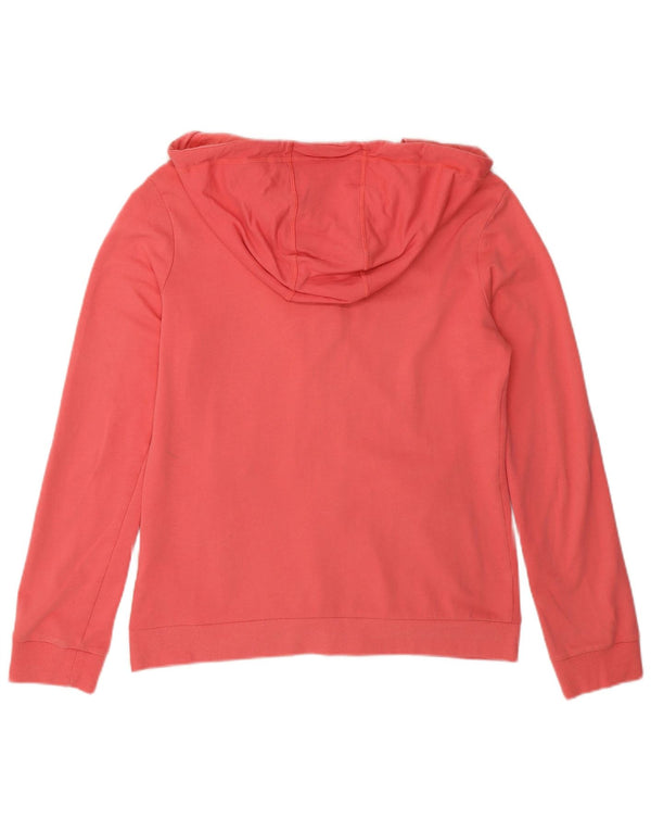 Adidas grafisk hættetrøje med lynlås til damer UK 12/14 Medium Pink Bomuld