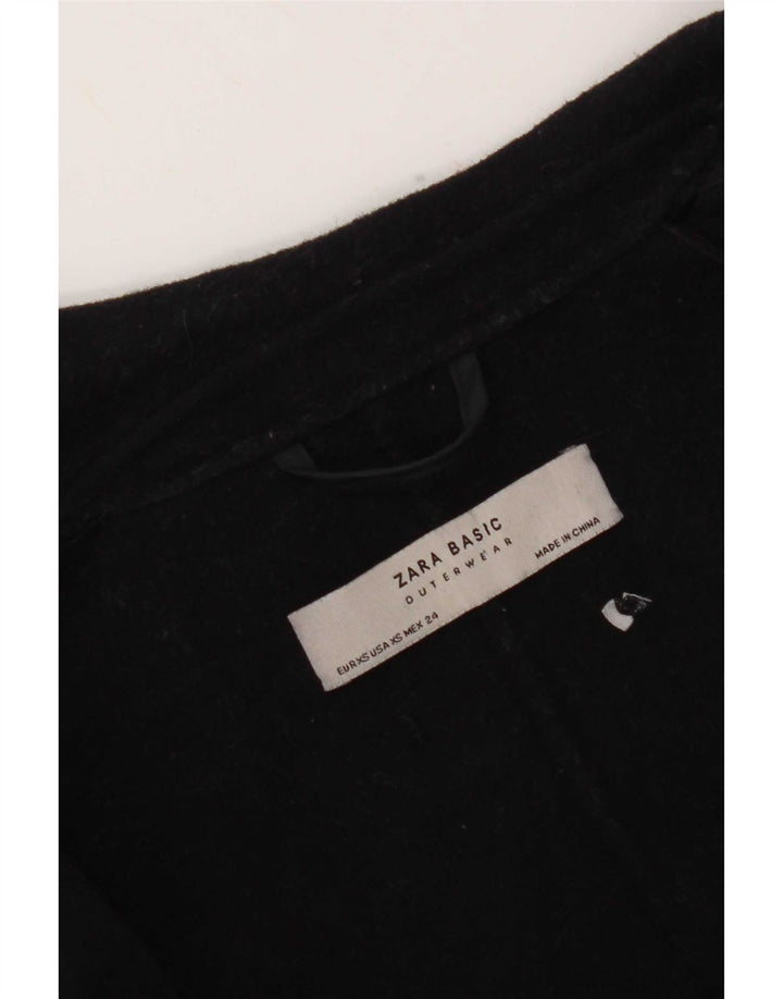 Zara Dame Oversized Overfrakke UK 6 XS Navy Blue