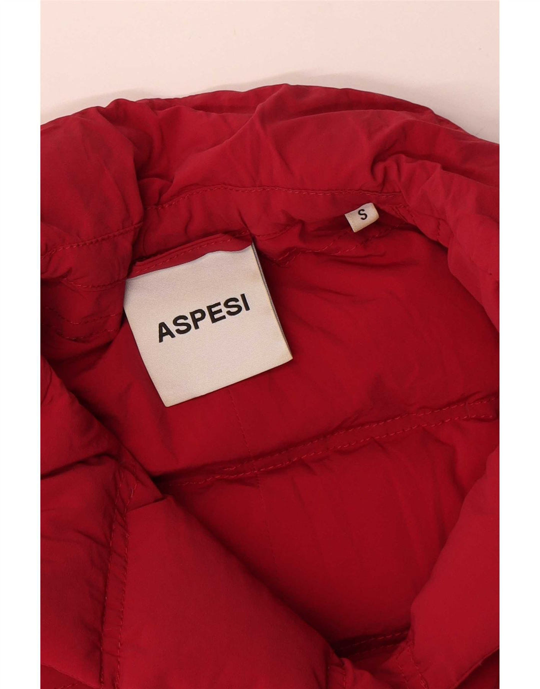 Aspesi Dame Oversized Dobbeltradet Polstret Frakke UK 10 Lille Rød