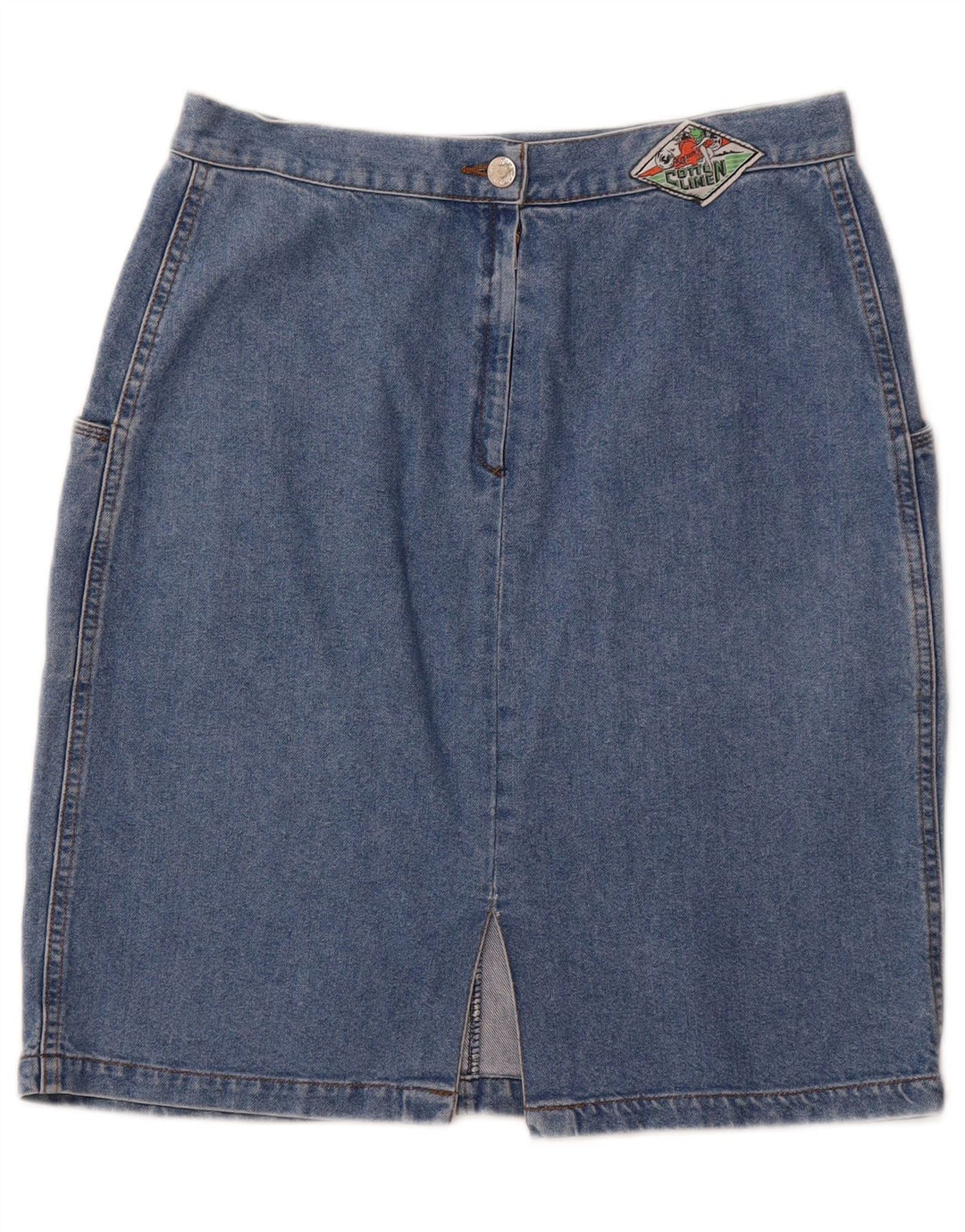 VINTAGE Dame Denim Nederdel W30 Medium Blue
