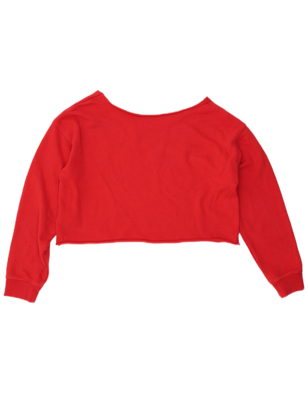 LEVI'S Dame Oversized Crop Grafisk Sweatshirt Jumper UK 6 XS Rød Bomuld