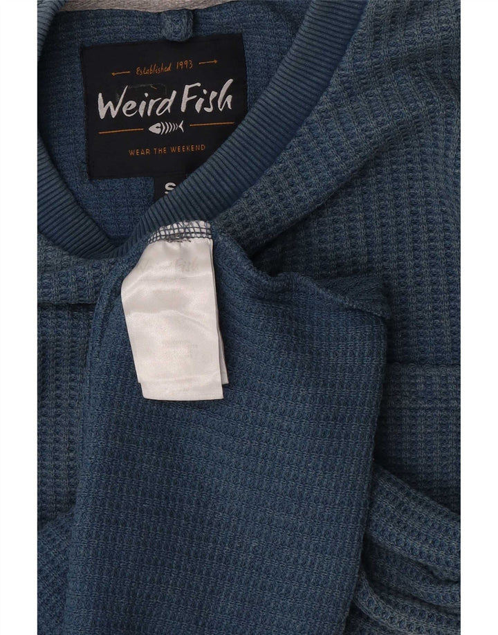 Weird Fish Herre Sweatshirt Jumper Lille Blå Bomuld