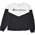 CHAMPION Boys Graphic Sweatshirt Jumper 13-14 Years XL Black Colourblock | Vintage | Thrift | Second-Hand | Used Clothing | Messina Hembry 