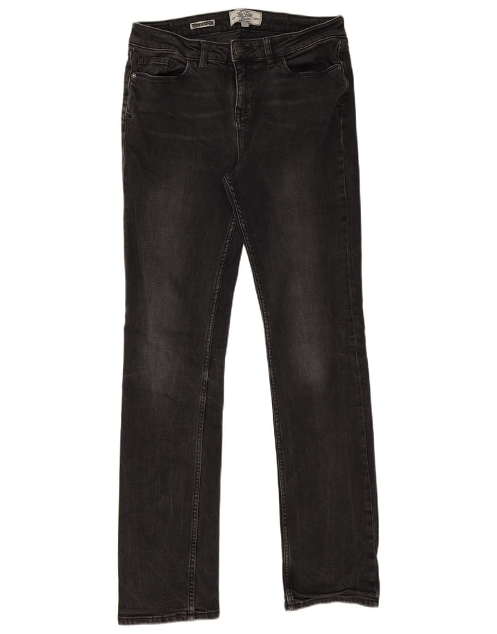 Fat Face Dame Straight Jeans UK 12 Medium W30 L31 Sort Bomuld