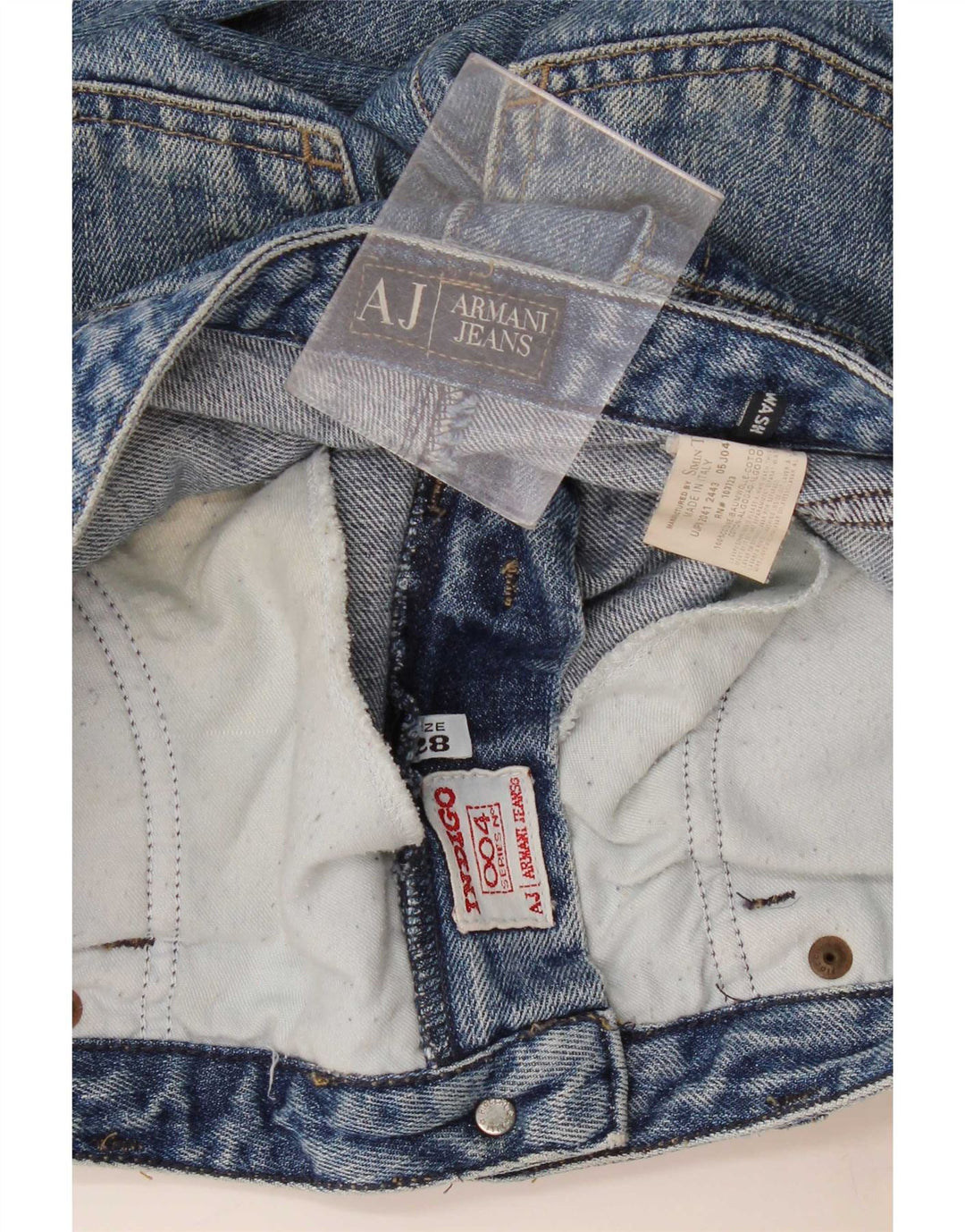 Armani Dame Straight Jeans W28 L28 Blå Bomuld