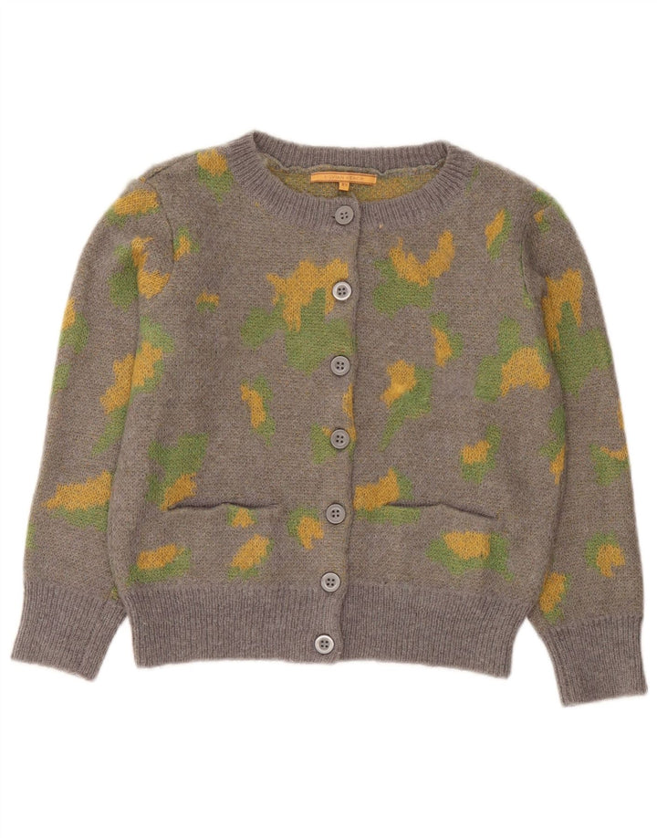 Silvian Heach kvinders abstrakt mønster cardigan sweater UK 6 XS Grå