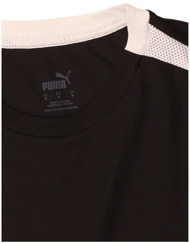Puma Herre T-Shirt Top Medium Sort Colourblock