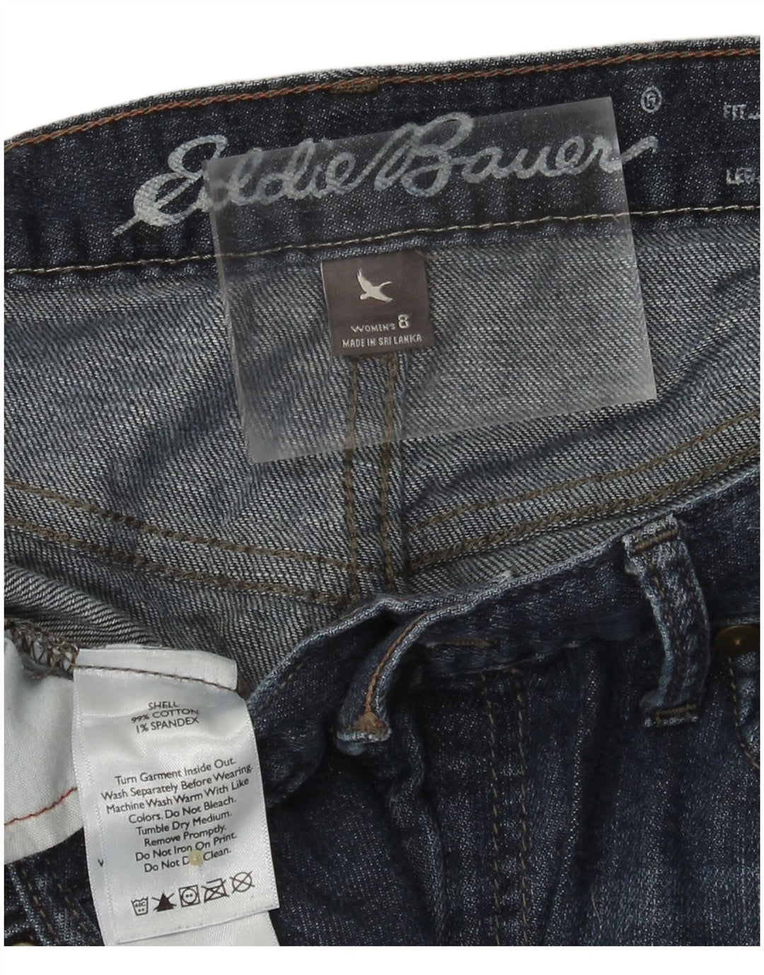 EDDIE BAUER Kæreste Slim Jeans til kvinder US 8 Medium W32 L30 Marineblå