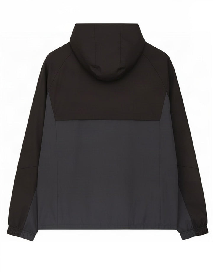 Adidas Regnjakke med hætte til mænd UK 40 Large Black Colourblock Polyester